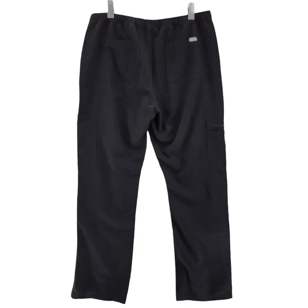 Figs Mens Scrub Pants‎ Cairo Cargo Size XL Black Zip Closure 31